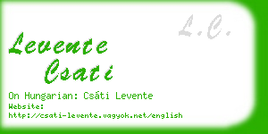 levente csati business card